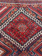 VINTAGE Perzische tapijt Ghashghai 227*175 cm (handgeknoopt), Zwart, 200 cm of meer, Ophalen of Verzenden, Zo goed als nieuw
