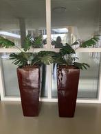 Zeer mooie, zware aardewerk plantenbakken bloempotten, Tuin en Terras, Ophalen, Vierkant, Tuin, Zo goed als nieuw