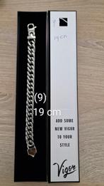 vigor gourmet brede heren armband 19 cm (9), Ophalen of Verzenden, Zo goed als nieuw, Zilver, Staal
