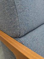 Harvink Splinter fauteuil + salontafel notenhout, Huis en Inrichting, Fauteuils, Ophalen of Verzenden, 75 tot 100 cm, Stof