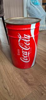 Vintage Coca-Cola Emmer met Deksel, Ophalen of Verzenden, Gebruikt, IJzer, Met deksel