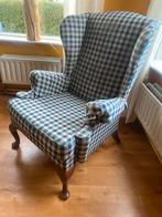 Vintage fauteuil in Engelse stijl, Huis en Inrichting, Fauteuils, Ophalen, Gebruikt, Hout, 75 tot 100 cm