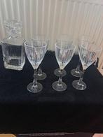 Antieke Kristallen Wijn- en Dessertglazen, Ophalen, Glas of Glazen, Overige stijlen, Glas