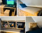 Complete slaapkamer steigerhout, Huis en Inrichting, Gebruikt, Eenpersoons, Ophalen