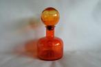 Murano Empoli Big Bobble Decanter Oranje, Ophalen of Verzenden