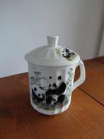 Panda Mok met Deksel - Keramiek, Keramiek, Ophalen of Verzenden, Zo goed als nieuw, Overige stijlen