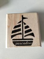 Different colors stempel - Boot Pescadou, Ophalen, Gebruikt, Houten stempel