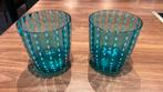 Sissy boy Aqua 2 blauwe glazen met stippen, Ophalen, Glas of Glazen, Overige stijlen, Glas