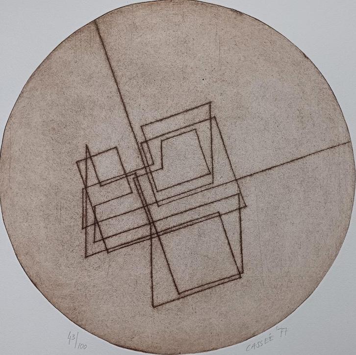 Dick Cassée - Aurel - gesigneerde droge naald ets, Antiek en Kunst, Kunst | Etsen en Gravures, Ophalen of Verzenden