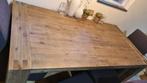 Grote stevige robuuste houten eettafel 4-6 personen izgst., Ophalen, Zo goed als nieuw, Robuust / landelijk/