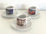 Lavazza Café des Arts espressokopjes – set van 3, Huis en Inrichting, Gebruikt, Ophalen of Verzenden, Overige stijlen, Kop(pen) en/of Schotel(s)