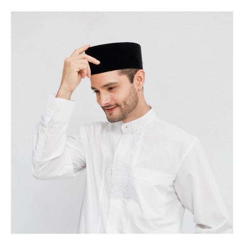 Zwart fluwelen Songkok van BHS Fez Indonesisch islamitisch, Kleding | Heren, Overige Herenkleding, Zo goed als nieuw, Ophalen of Verzenden