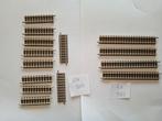 Set van 14 rechte rails fleischmann n spoor, Gebruikt, Gelijkstroom, Fleischmann, Rails