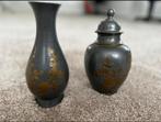Tinnen gemberpot en vaasje, Ophalen of Verzenden