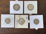 5 zilveren Wilhelmina halve guldens, Postzegels en Munten, Nederland, Munten, Verzenden