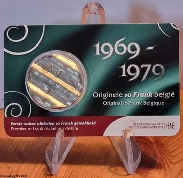 COINCARD 2025 "10 FRANK 1969-1979" WOKKEL NEDERLANDSE VERSIE beschikbaar voor biedingen