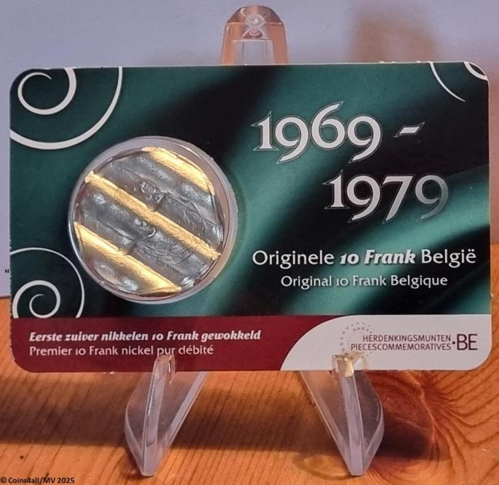COINCARD 2025 "10 FRANK 1969-1979" WOKKEL NEDERLANDSE VERSIE, Postzegels en Munten, Munten | Europa | Euromunten, Setje, Overige waardes