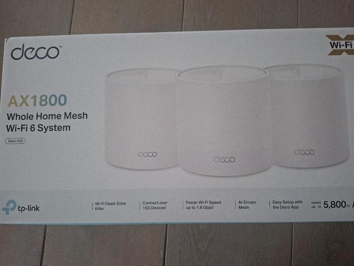 Deco AX1800 Home Mesh set van 3 Nieuw, Computers en Software, WiFi-versterkers, Nieuw, Ophalen