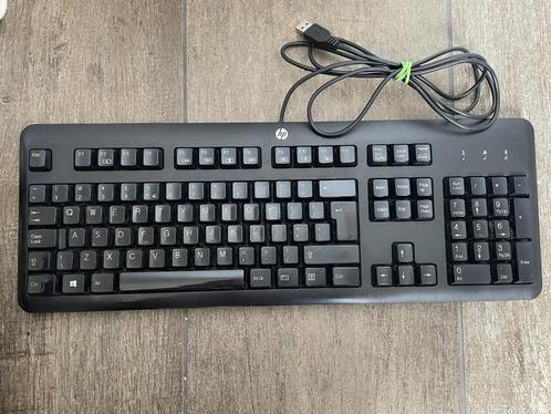 HP KU-1156 USB Keyboard (Qwerty US) Black PN 672647-L32 INTL, Computers en Software, Toetsenborden, Gebruikt, Ophalen of Verzenden