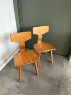 2 Vintage Houten Kinder Schoolstoeltjes - Set van 2, Ophalen, Gebruikt, Stoel(en)