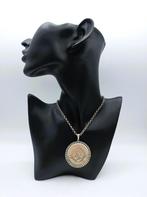 Zilveren jasseronketting met zilveren 10 gulden hanger., Verzenden, Zilver, Ketting