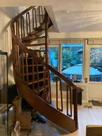 Exclusieve Hardhouten Draaitrap, Doe-het-zelf en Verbouw, Ladders en Trappen, Ophalen, Zo goed als nieuw, Trap, 2 tot 4 meter