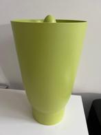 design groene totem kunststof vaas Ton Haas, Kunststof, Ophalen of Verzenden, Zo goed als nieuw, Minder dan 50 cm