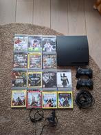 PS3 Slim 250GB + 14 Games, Controller & Headset, Ophalen of Verzenden