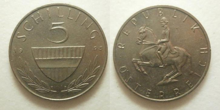 PD31300 Oostenrijk 5 Schilling 1985, Postzegels en Munten, Munten | Europa | Niet-Euromunten, Losse munt, Oostenrijk, Ophalen of Verzenden