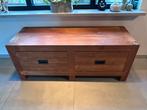 Teakhouten TV meubel Brindisi - 144cm breed, Ophalen, Teakhout, Zo goed als nieuw, 50 tot 75 cm