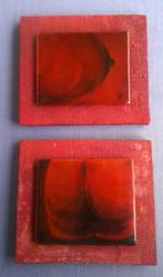 (2x) - Borsten & Billen - monogram L J - gedateerd 1980, Antiek en Kunst, Kunst | Schilderijen | Klassiek, Ophalen of Verzenden