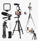 Nieuw in doos Vlogging Kit met Microfoon YouTube, Nieuw, Minder dan 150 cm, Met balhoofd, Ophalen of Verzenden