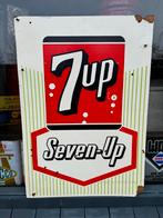 Vintage 7up Seven-Up Reclamebord, Verzamelen, Merken en Reclamevoorwerpen, Reclamebord, Gebruikt, ., Ophalen of Verzenden