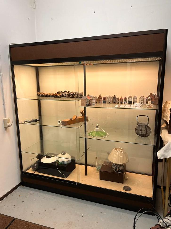 Grote Staande Vitrinekast met Verlichting & Afzuiging, Huis en Inrichting, Kasten | Vitrinekasten, Gebruikt, 200 cm of meer, 150 tot 200 cm