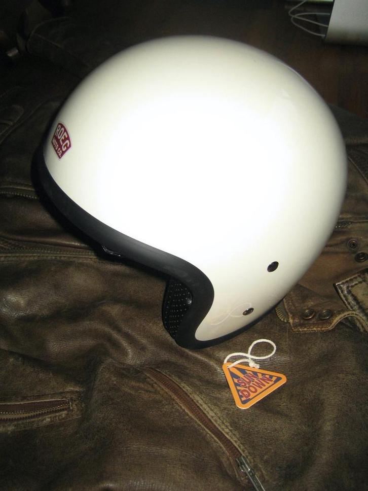 ROEG Sundown Vintage White, maat M., Motoren, Kleding | Motorhelmen, Dames, Heren, Jethelm, M, Overige merken, Nieuw met kaartje