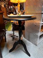 63) Prachtige matzwarte bijzettafel., Minder dan 55 cm, Gebruikt, ., Klassiek