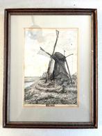 Pieter Arie Nijgh (1876-1959) - Molen in Overijssel - Ets, Ophalen of Verzenden