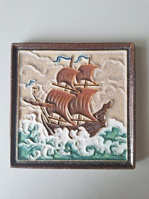 Cloisonne tegel Porceleyne Fles, Antiek en Kunst, Antiek | Wandborden en Tegels, Ophalen of Verzenden