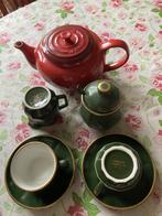 4-delige set van Apilco en/of Creuset theepot met lepeltje, Overige materialen, Gebruikt, Ophalen of Verzenden, Overige stijlen