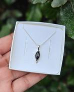 Zwarte Onyx Ketting - Echt Zilver, Zwart, Info@lavicollection.com, Nieuw, Met edelsteen