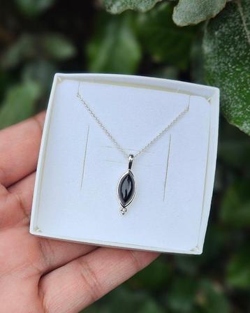 Zwarte Onyx Ketting - Echt Zilver beschikbaar voor biedingen