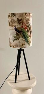 Leuke schemerlamp met kleurrijke pauwenprint, Ophalen, Zo goed als nieuw, Stof, Minder dan 100 cm