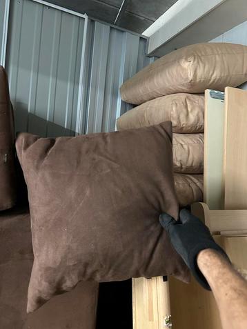 U-Bank Suède Mocca/Zand + Kussens beschikbaar voor biedingen