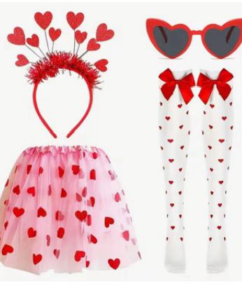 Hartjes verkleedset, Ophalen of Verzenden, Zo goed als nieuw, Meisje