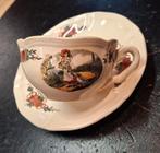 Kop en schotel Sarreguemines Obernai Faïenceries Frankrijk., Ophalen of Verzenden