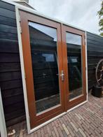 Openslaande tuindeuren dubbel glas deuren terrasdeuren pui, Ophalen, 120 cm of meer, 215 cm of meer, Glas