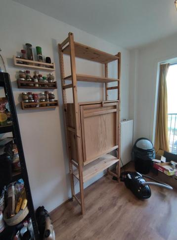 IKEA Ivar Klaptafel Bureau met Stellingkast Grenenhout - afbeelding 2