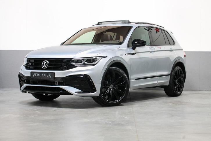 Volkswagen Tiguan 2.0 TSI R-line Black Style Leer Pano 4moti, Auto's, Volkswagen, Te koop, Tiguan, 4x4, ABS, Achteruitrijcamera