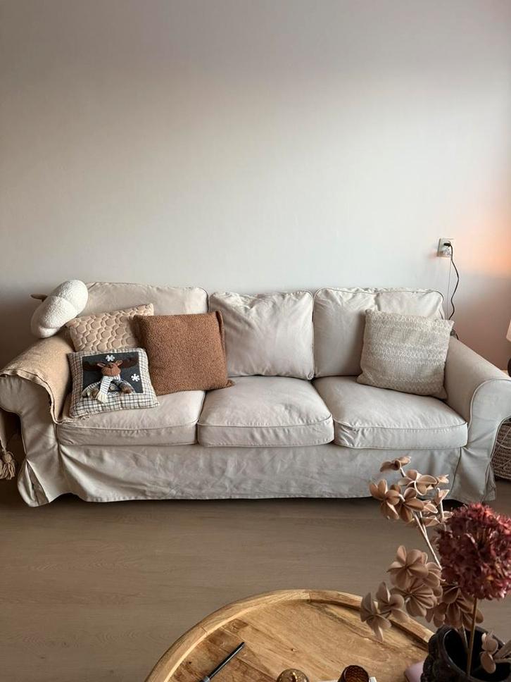 Ikea ektorp 3 zits bank, Huis en Inrichting, Banken | Complete zithoeken, Gebruikt, Stof, Ophalen