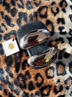 Bracelet Ibiza (outlet) Roggenleer Zwart 40mm, Verzenden, Nieuw, Zwart, Zilver